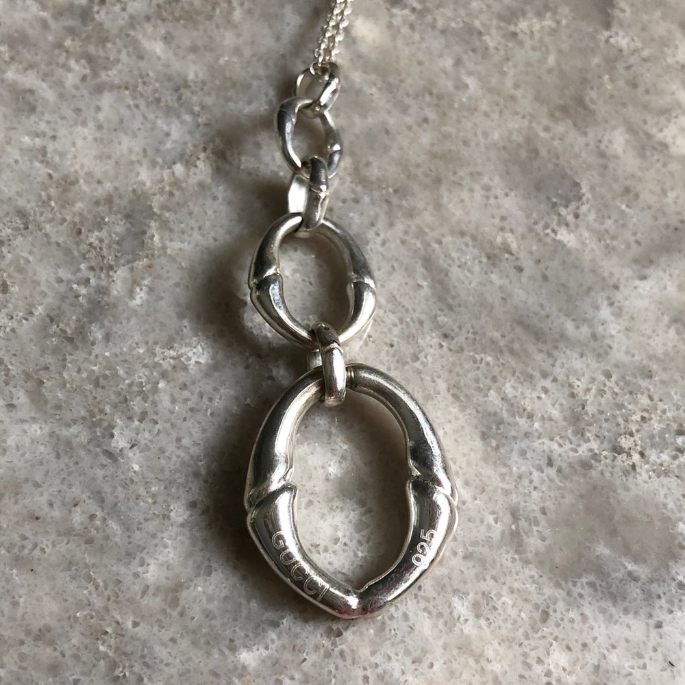 HTF - Gucci silver horsebit chain necklace Vintage